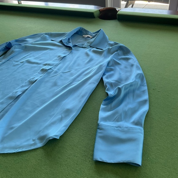 Maison d'Amélie Paris Women's Blue Button Down Shirt small - Picture 4 of 6